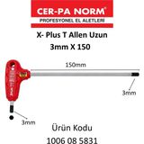 Cer-Pa Cerpa X-Plus T Allen Uzun - Kırmızı - 3x150MM