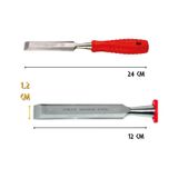 Cer-pa Norm Plastik Saplı Düz Iskarpela - Ahşap Oyma Bıçağı - 12 Mm - 24 Cm.