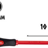 Cer-Pa Norm Prosoft İzoleli Tornavida Mıknatıslı DÜZ Uçlu 4.0 - 10 cm.