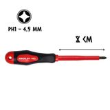 Cer-pa Norm Prosoft İzoleli Tornavida Mıknatıslı Yıldız Uçlu Ph1 - 8 Cm.