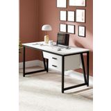 Ceramical MS2C 70x140 cm Çekmeceli Beyaz Ofis Çalışma Masası