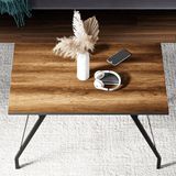 Ceramical OS2 Modern Metal Ayaklı Orta Sehpa - Ceviz