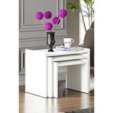 Ceramical Zg4 3'lü Zigon Sehpa - Beyaz