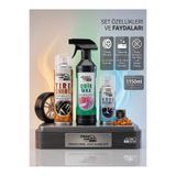 Ceramicar Custom Araç Bakım Seti - Quick Wax Seramik Cila 500ml + Tire Shine Lastik Parlatıcı 500ml + Amber Koku Bombası 150ml