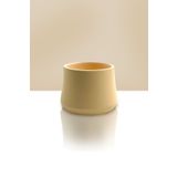 CeramicArtDecor El Yapımı Seramik Saksı - İçi Sırlı - 13cmx10cm - Bej Renk