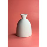 Ceramingo Çan Vazo Ham Seramik Bisküvi 21 cm 1 Adet - beyaz