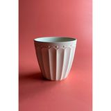 Ceramingo Lotus Saksı Küçük - Seramik Bisküvi (Ham Ürün)