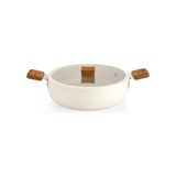 Ceramoni Seramik Basık Tencere 26 Cm-Krem - (No Color) - Option-1