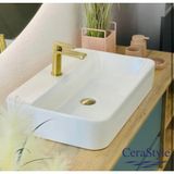 Cerastyle Hera 60 cm Tezgah Üstü Çanak Lavabo - Beyaz - 1