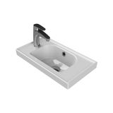 Cerastyle Turkuaz Seramik Frame Mini 50 cm Etajerli Lavabo Modern Tasarım ve Şık Görünüm
