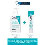 CeraVe 236 ml Yağlı ve Akneli Ciltlere Özel Temizleyici Jel + 40 ml Bakım Jeli