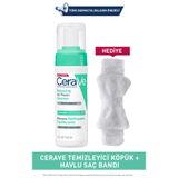CeraVe Airfoam Karma ve Hassas Cilt Tipleri İçin Temizleyici Köpük 148 ML ve Havlu Saç Bandı Seti