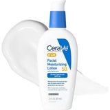 CeraVe AM Yüz Nemlendirici Losyon SPF 50 | SPF, Hyaluronik Asit, Niasinamid ve Seramidler içeren Yüz Nemlendirici | Yağsız | Beyaz Döküm Olmadan Sorunsuz Bir Şekilde Karışır | Komedojenik Olmayan