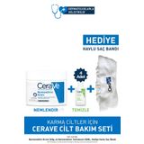 CeraVe Karma Ciltler Cilt Bakım Seti:nemlendirici Krem 340gr&nemlendiren Temizleyici 4x20 Ml&saç Bandı