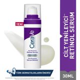 Cerave Skin Renewing Retinol Yüz Serumu 30 Ml - Kapsüllenmiş Retinol, 3 Temel Seramid Ve Niasinamid İçeren Yüz Serumu