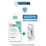Cerave Yüz Bakım Seti: Normal ve Yağlı Ciltler Için Köpüren Temizleyici 473ML & Havlu Saç Bandı