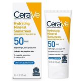 Cerave%100 Mineral Güneş Koruyucu SPF 50 | Hassas Ciltler için Çinko Oksit ve Titanyum Dioksit ile Yüz Güneş Koruyucu | 2,5 oz, 1 Paket (Ambalaj Değişebilir)