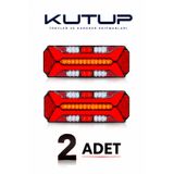 ÇERAY 12V–24V Full LED Kayar Sinyalli Arka Stop Lambası 2 Adet – Tır, Kamyon, Dorse, Kamyonet ve Karavan Uyumlu