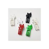 Cerberus 10'lu Küçük Sevimli Kedi Figürlü Mini Ambalaj Mandalı Seti Pratik Mutfak Gereçleri Paket Mandalı
