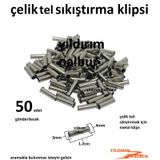 Çerçeve Askısı Çelik Tel Bağlama Klips Metal Sıkıstırma Aparatı B