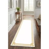Çerçeve Klasik Boş Gold Yıkanabilir Yolluk