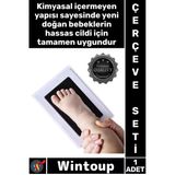 #Çerçeve Yeni Doğan Hediyelik Mürekkepsiz Güvenli Hatıra Bebek El Ayak İzi Fotoğraf Çerçevesi Seti