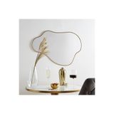 Çerçeveli Asimetrik Duvar Dekor AynasıKonsol Aynası/Bulut Ayna/Lüks Ayna Gold 50 x 70