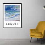 Çerçeveli Beton Art Dokulu Renoir Seascape Poster