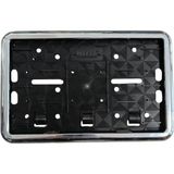 Çerçeveli Motor Plakalık Plaka Altlığı Krom Nikelajlı 1 Adet - Gri