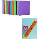 Çerçevesiz C5 Sert Kapak Spiralli Defter, 120 Yp Çizgili, 4 Konulu, 54-386 - Ahşap - Seçenek 1