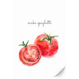 Çerçevesiz Make Spaghetti yazılı Estetik Duvar Tablosu, modern Yazı Sanatı Duvar Dekoru. Çerçevesiz 21 x 30