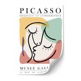 Çerçevesiz Picasso Stil Soyut Yüzler Modern Sanat Duvar Posteri Çerçevesiz 21 x 30