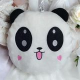 Çerçi Melek Panda Şeklinde Yastık - 30 x 30 cm - Beyaz
