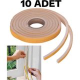 Çerçici 10 Adet Pencere Isı Yalıtım Süngeri Yapışkanlı Pencere Rüzgar Bandı (10 Adet x 5 metre)