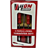 Çerçici 5 Adet Lokma Anahtar Tornavida 6/7/8/10/13/mm Metal Altıgen