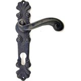 Çerçici Antika Tarz Dekoratif Pirinç Okyanus Banyo Kapı Kolu - 230X46 Mm, Oksit - Renkli