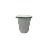 Çerçici Çöp Kovası 50 Lt Çöp Kovası Kapaklı Büyük Boy Çöp Bidonu Dayanıklı Çöp Kovası - Gri