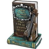 Çerçici Kumbara Gitar Kitap Vintage Dekoratif Biblo Kumbara 21X14X10CM Reçine