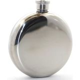 Çerçici Paslanmaz Çelik Yuvarlak 5 Oz Tekli Matara ALK2676