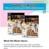 Çerçici Wood City Blocks Ahşap Şehir Blokları (Kayın Ağacı)