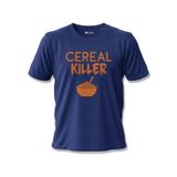 Cereal Killer Kelime Oyunu Baskılı%100 Pamuklu Lacivert T-Shirt Lacivert
