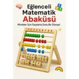 Ceren Bu-Bu Ahşap Abaküs Dört İşlemli 6 - 9 Yaş İçin Eğitici Renkli Matematik Aracı