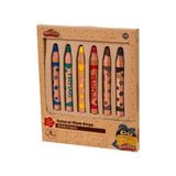 Ceren Kırtasiye Mum Boya- Play-Doh 6 Renk Naturel Crayon 2'sı 1 - Renkli