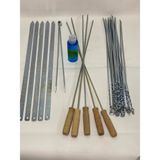 Ceren Mangal 32'li Şiş Set 5'liadana Şiş + 5'li Ağaç Saplı Şiş + 20'li Ince Şiş + Maşa ve Jel