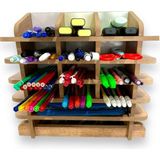 Ceren Wooden Ahşap Kalemlik Masa Üstü Organizer - Kahverengi