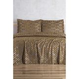 Ceres 3 Parça Çift Kişilik Pike Takımı 230X250 Kahve