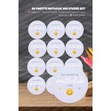 Ceres Studio Bu Pakette Mutluluk Var Sticker Seti Bu-2 12 Adet Etiket | Yapışkanlı, Parlak Kuşe Çıkartma Kağıdı - Çok Renkli