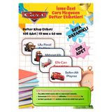 Ceres Studio Cars Mcqueen Etiketi Defter Etiketi Kitap Etiketi Kişiye Özel Suya Dayanıklı İsim Yazılabilien