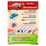 Ceres Studio CARS MCQUUEN Okul Etiketi Defter Etiketi Kalem Etiketi Kişiye Özel Suya Dayanıklı İsim Yazılabilien