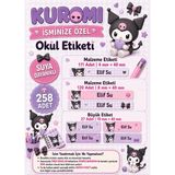 Ceres Studio Okul Etiketi Kalem Defter Isimli Etiket Isim Yazılabilen Kuromi 2 Temalı - 258 Adet Özel Yeni Tasarım - 1 - Çok Renkli